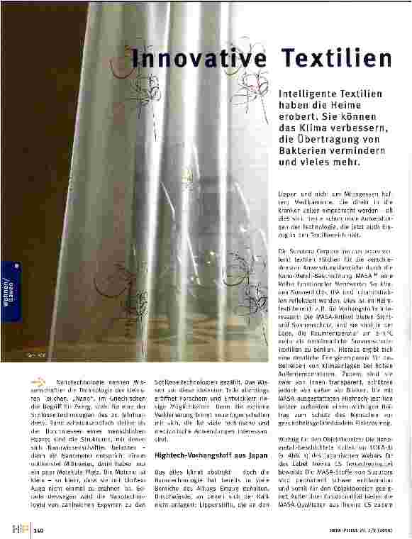 Vorschauseite 1: Innovative Textilien