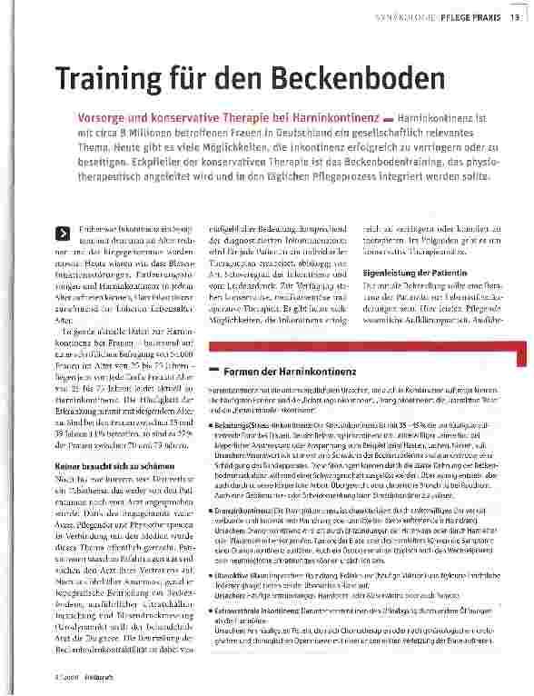 Vorschauseite 1: Training für den Beckenboden