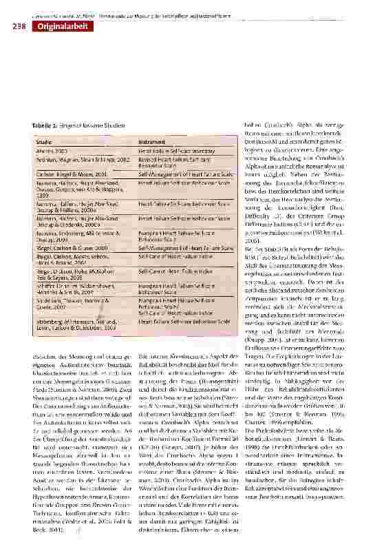 Vorschauseite 4: Instrumente zur Messung der Selbstpflege bei Patienten mit Herzinsuffizienz. Ergebnisse einer Literaturanalyse1
