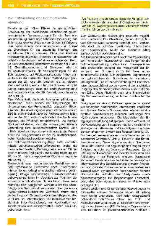 Vorschauseite 2: Analgesie bei Neugeborenen, Säuglingen und Kleinkindern
