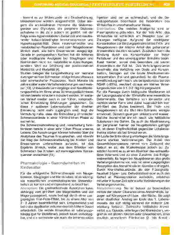Vorschauseite 3: Analgesie bei Neugeborenen, Säuglingen und Kleinkindern