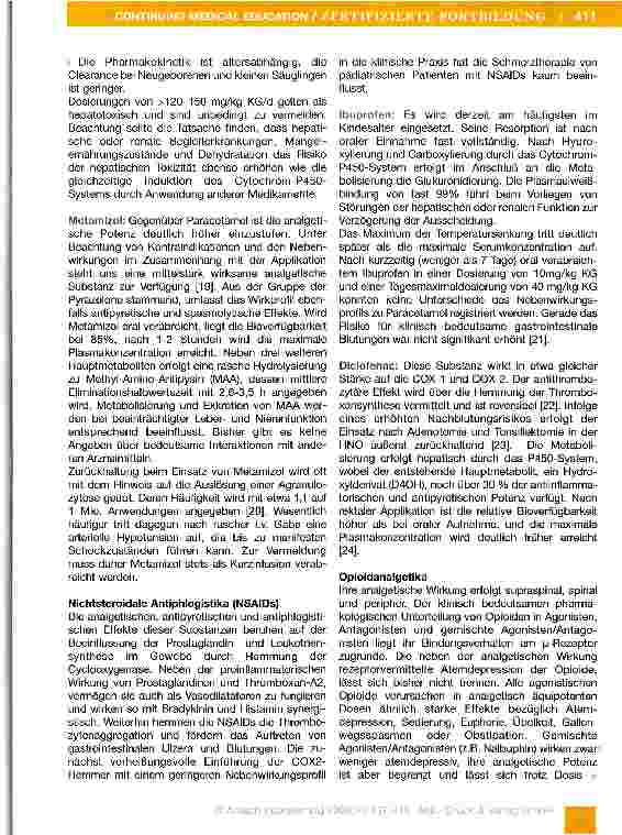 Vorschauseite 5: Analgesie bei Neugeborenen, Säuglingen und Kleinkindern
