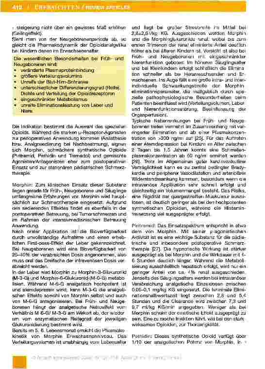 Vorschauseite 6: Analgesie bei Neugeborenen, Säuglingen und Kleinkindern