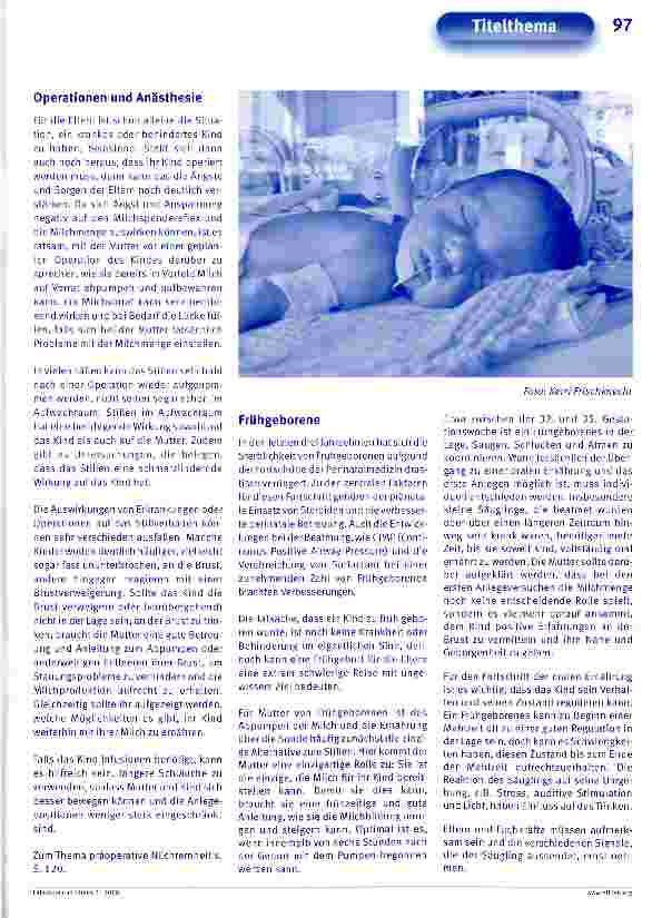 Vorschauseite 6: Besondere Kinder - besondere StillzeitenStillen von chronisch kranken oder behinderten Kindern