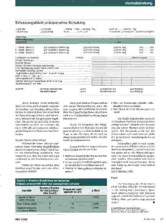 Vorschauseite 4: Pflegewissenschaft im Standard für Stomapflege