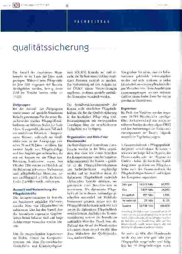 Vorschauseite 2: qualitätssicherunsin der häuslichen pflege