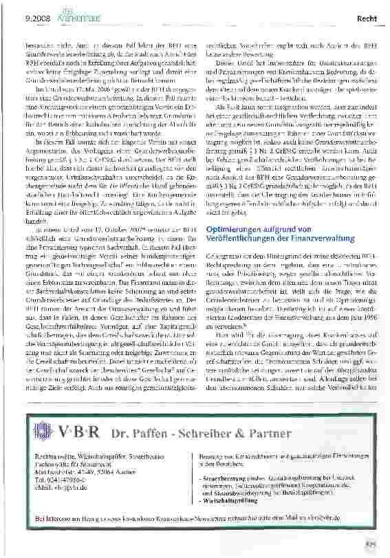 Vorschauseite 2: Grunderwerbsteuerliche Aspekte bei der Umstrukturierung und Privatisierung von Krankenhäusern