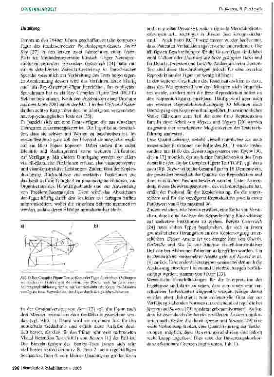 Vorschauseite 2: Der Rey Complex Figure Test and Recognition Trial in der klinischen Praxis