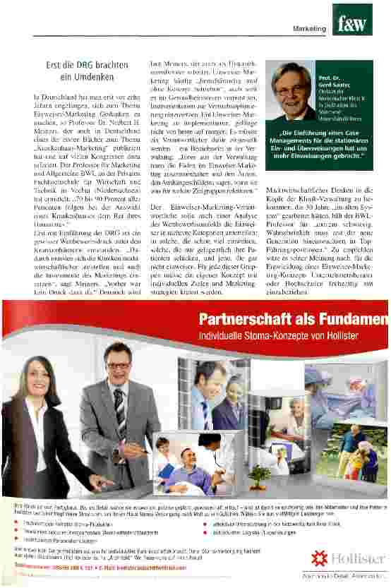 Vorschauseite 6: Gute Beziehungen steigern FallzahlenSchnelle Arztbriefe, telefonische Erreichbarkeit der Klinikärzte: Krankenhäuser im Wettbewerb müssen mehr Einweiser-Marketing betreiben