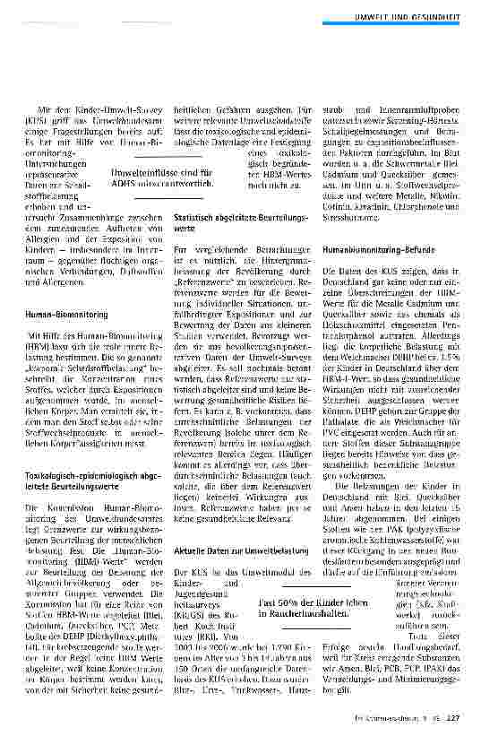 Vorschauseite 2: Welche Risiken birgt die Schadstoffbelastung?