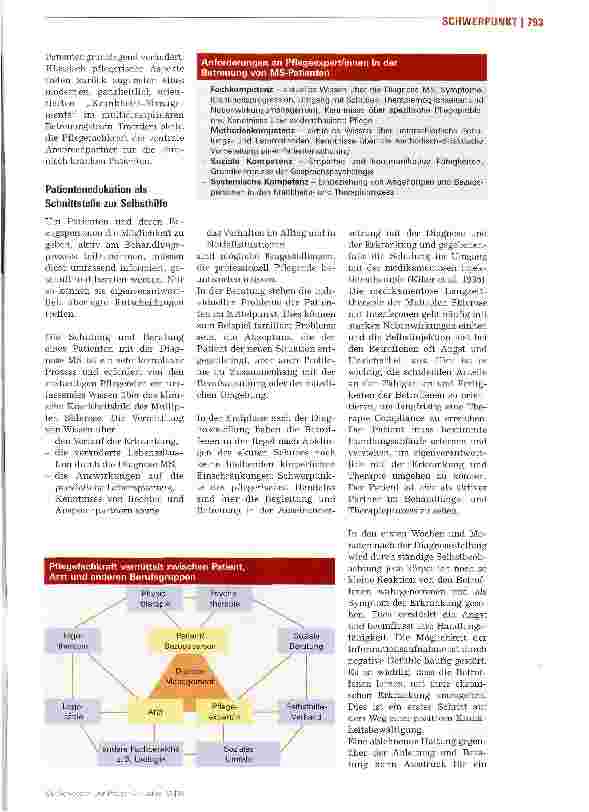 Vorschauseite 2: Patientenedukation bei MSBetroffene zu Experten machen