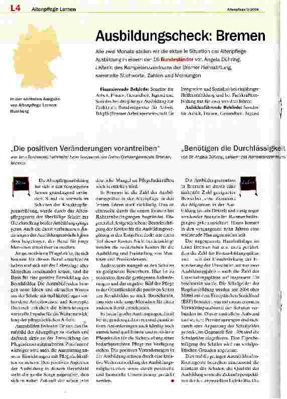 Vorschauseite 1: Ausbildungscheck: Bremen