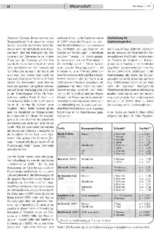 Vorschauseite 3: Physiotherapeutische Interventionen in der Rehabilitation von Patienten nach Mammakarzinom - systematische Literaturanalyse mit dem Ziel der spezifischen Therapieempfehlung