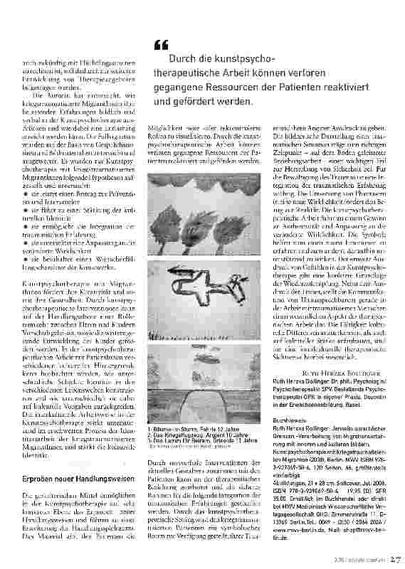 Vorschauseite 2: Jenseits sprachlicher Grenzen Kunstpsychotherapie mit kriegstraumatisierten Migrantinnen