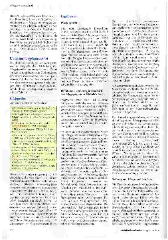 Vorschauseite 3: Die Darstellung der Kinderkrankenpflege im Bilderbuch