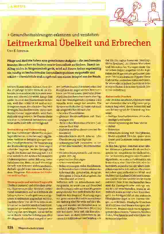 Vorschauseite 1: Gesundheitsstörungen erkennen und verstehen: Leitmerkmal Übelkeit und Erbrechen