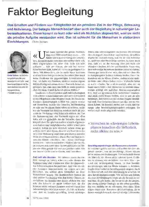 Vorschauseite 1: Faktor Begleitung