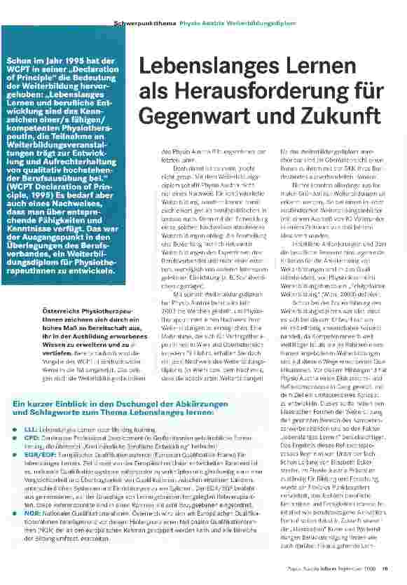 Vorschauseite 1: Lebenslanges Lernen als Herausforderung für Gegenwart und Zukunft