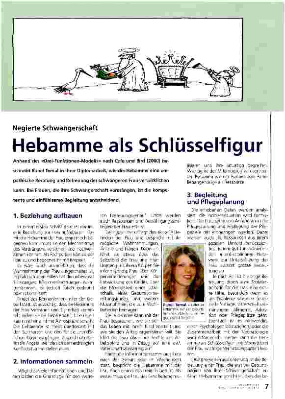 Vorschauseite 1: Negierte Schwangerschaft Hebamme als Schlüsselfigur