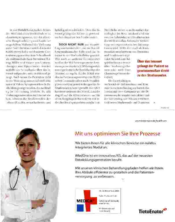 Vorschauseite 2: PROFESSOR COMPUTER? bietet gerade in der Medizinerausbildung interessante Anwendungsmöglichkeiten. Doch es gibt Befürchtungen, durch eLearning könne die Patientenorientierung zu k…