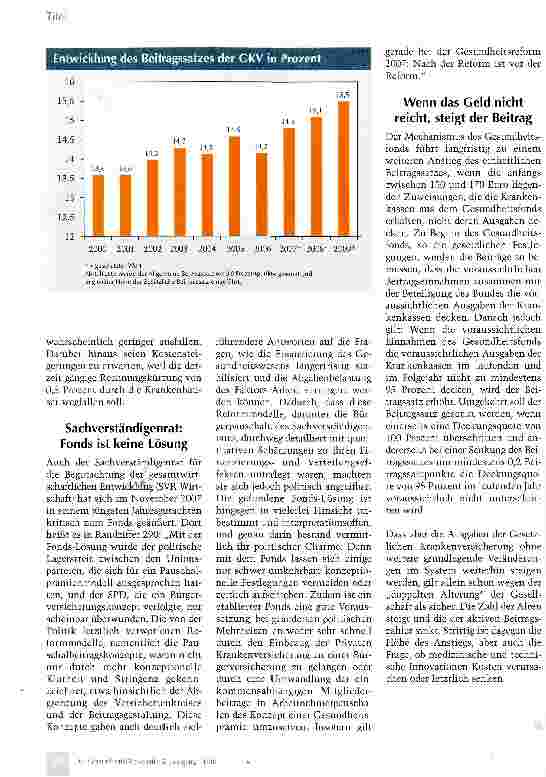 Vorschauseite 3: Auch wenn der Fonds kommt, bleibt der Kostendruck