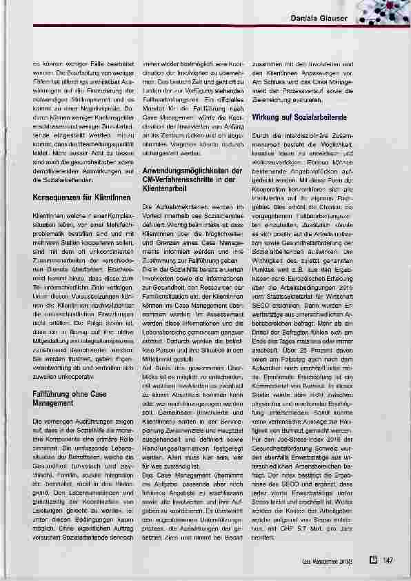 Vorschauseite 2: Case Management im polyvalenten Sozialdienst in der Schweiz eine Abwägung von Aufwand und Nutzen