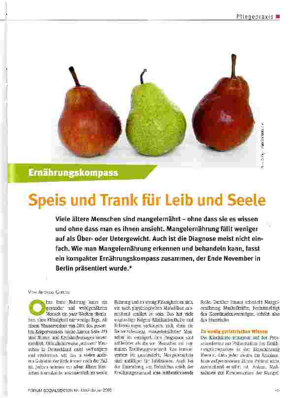 Vorschauseite 1: Speis und Trank für Leib und Seele