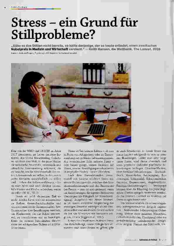 Vorschauseite 1: Stress - ein Grund für Stillprobleme?