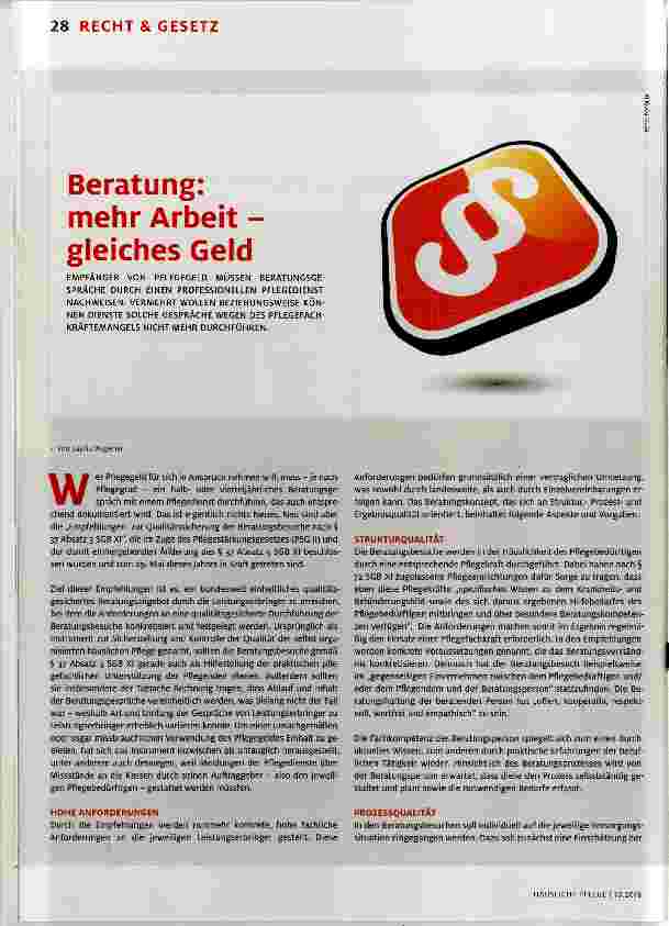 Vorschauseite 1: Beratung: mehr Arbeit gleiches Geld