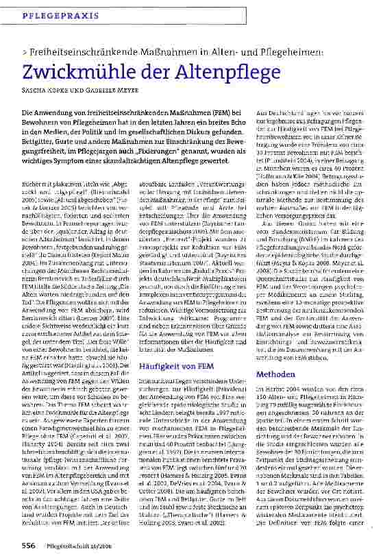 Vorschauseite 1: Zwickmühle der Altenpflege