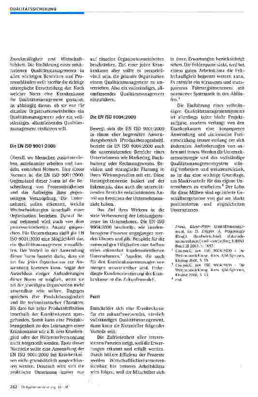 Vorschauseite 2: Qualitätsmanagement in der GKV