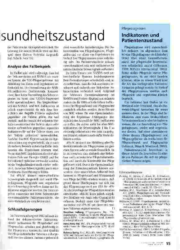 Vorschauseite 2: Präzises Urteil über den Gesundheitszustand
