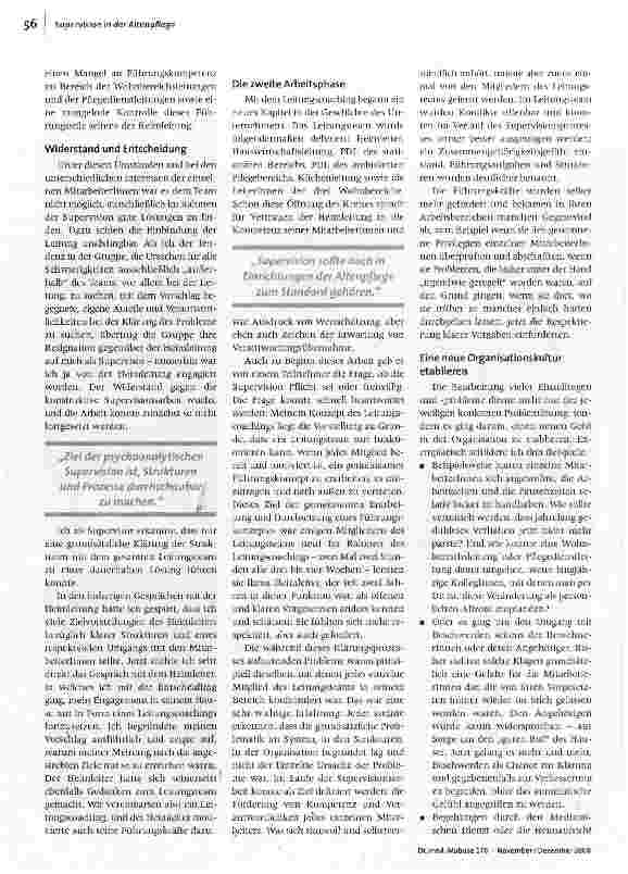 Vorschauseite 3: Psychoanalytische Supervision und Leitungscoaching in der Altenpflege