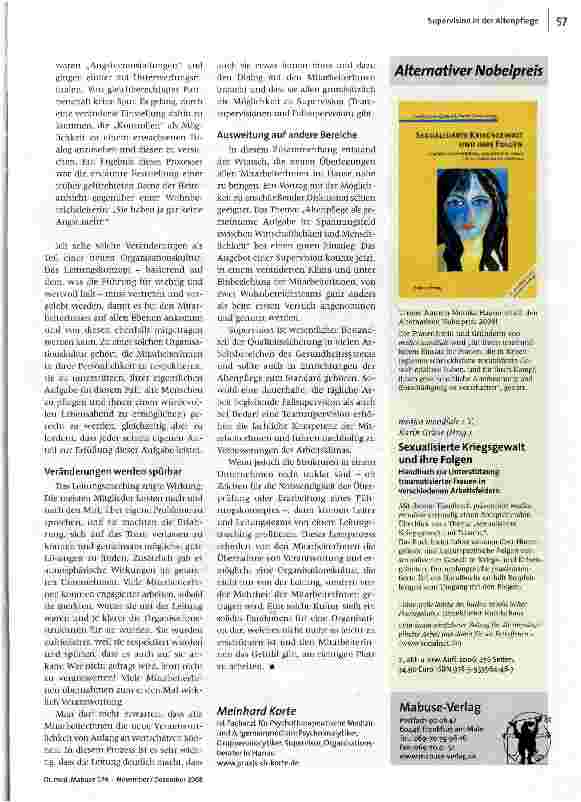 Vorschauseite 4: Psychoanalytische Supervision und Leitungscoaching in der Altenpflege