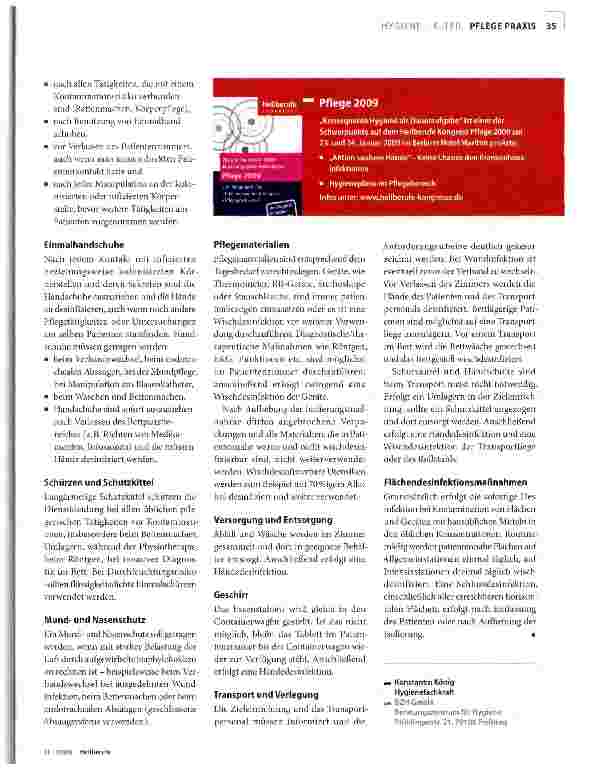 Vorschauseite 2: MRSA - was ist zu tun?