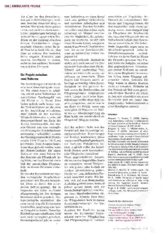 Vorschauseite 3: Am Nil wird selten ambulant gepflegt