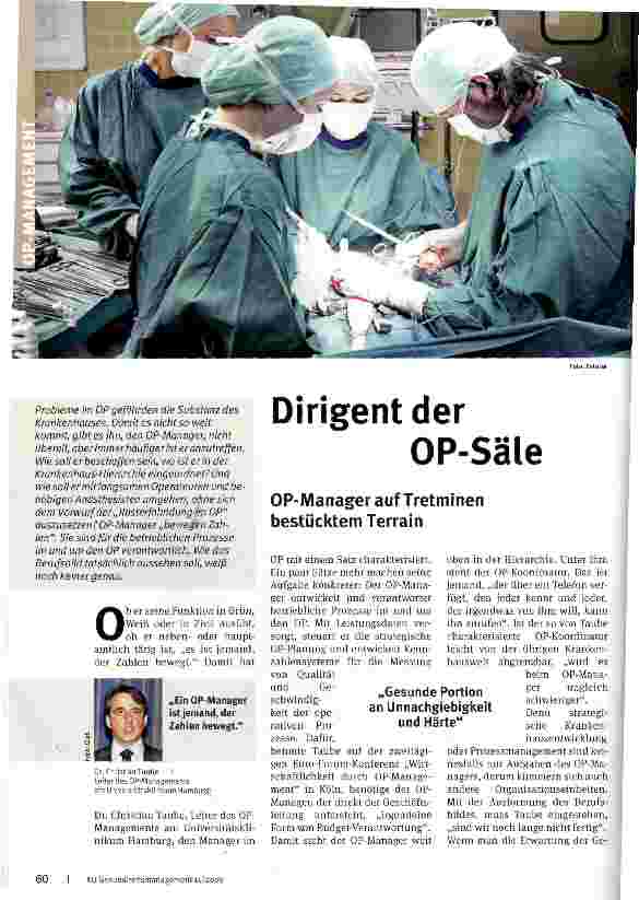 Vorschauseite 1: Dirigent der OP-Säle