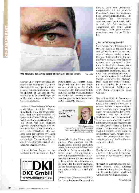 Vorschauseite 3: Dirigent der OP-Säle