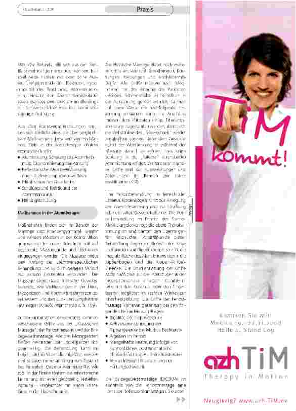 Vorschauseite 2: Physiotherapie bei Atemwegserkrankungen (Teil II)