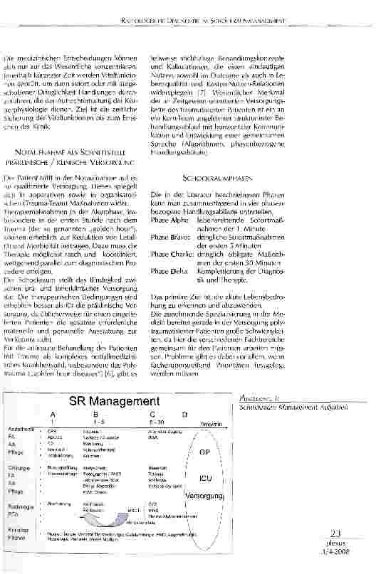 Vorschauseite 2: RADIOLOGISCHE DIAGNOSTIK IM SCHOCKRAUMMANAGEMENT