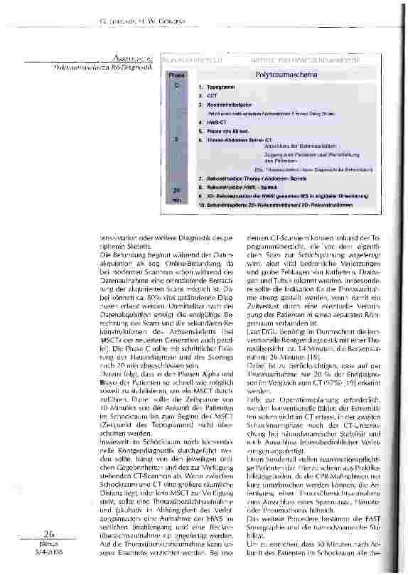 Vorschauseite 5: RADIOLOGISCHE DIAGNOSTIK IM SCHOCKRAUMMANAGEMENT