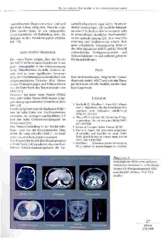 Vorschauseite 6: RADIOLOGISCHE DIAGNOSTIK IM SCHOCKRAUMMANAGEMENT