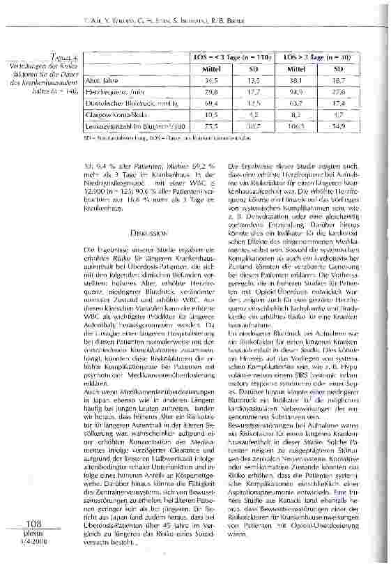 Vorschauseite 5: RISIKOFAKTOREN FÜR LÄNGEREN KRANKENHAUSAUFENTHALT BEI PATIENTEN MIT ÜBERDOSIERUNG VON PSYCHOTROPENSUBSTANZEN