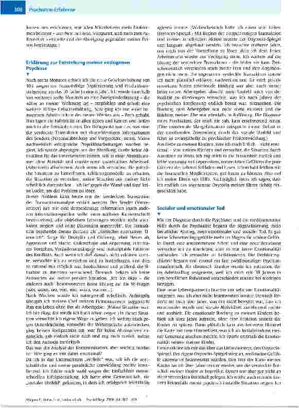 Vorschauseite 2: Liebe, Lust, Leidenschaft und SchizophrenieEin anderes Erklärungsmodell