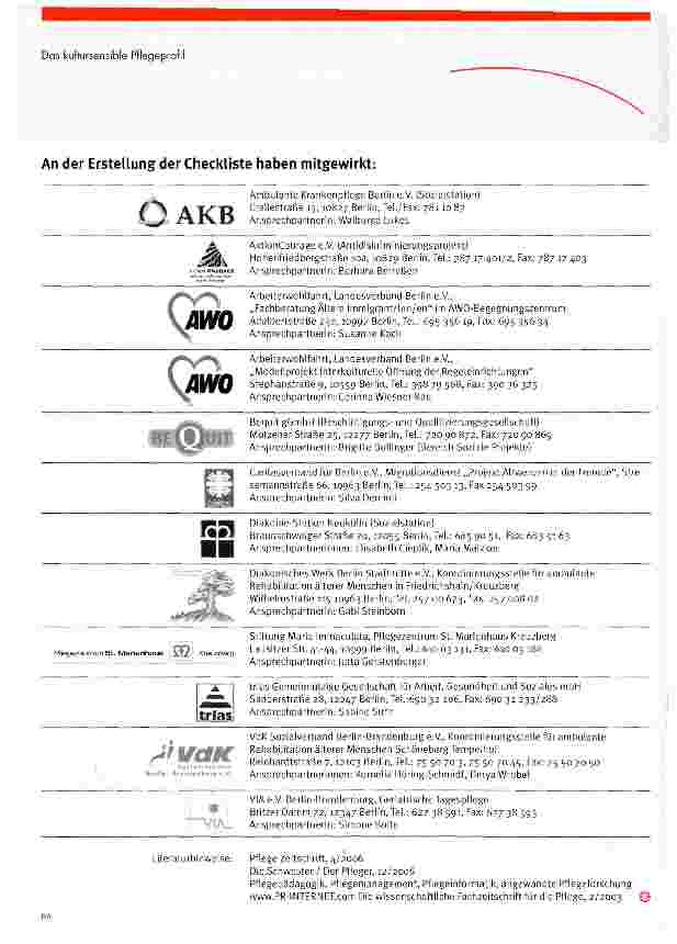 Vorschauseite 4: Das kultursensible PflegeprofiEine Checkliste für stationäre Pflegeeinrichtungen
