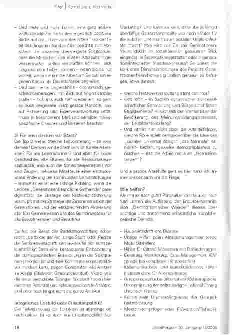 Vorschauseite 5: Sozialräumliche WohlfahrtsgesellschaftFokus Kommune: Den demographischen Wandel gemeinsam gestalten - oder das Zukunftsbild der Aitenhilfe