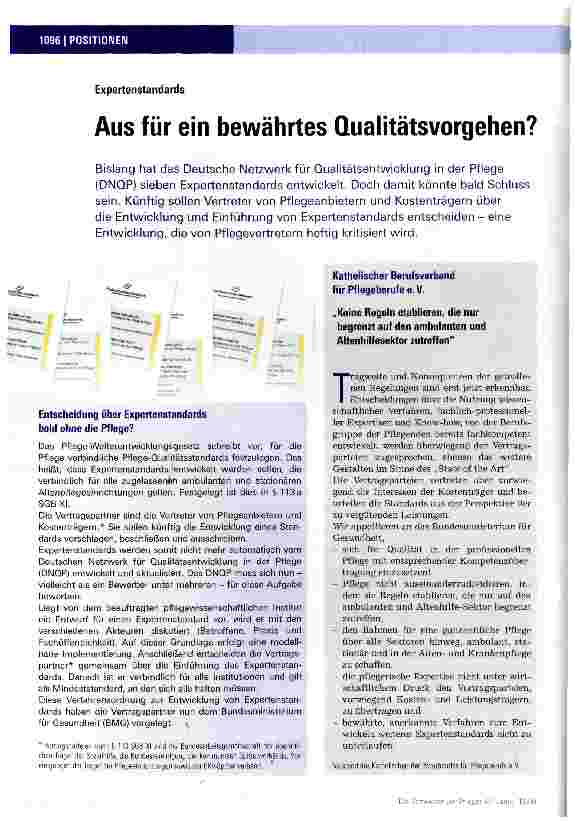 Vorschauseite 1: Aus für ein bewährtes Qualitätsvorgehen?
