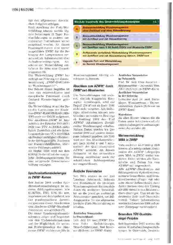 Vorschauseite 3: Hohes Bildungsniveau beim Zertifizierten Wundmanager® (ZWM®)