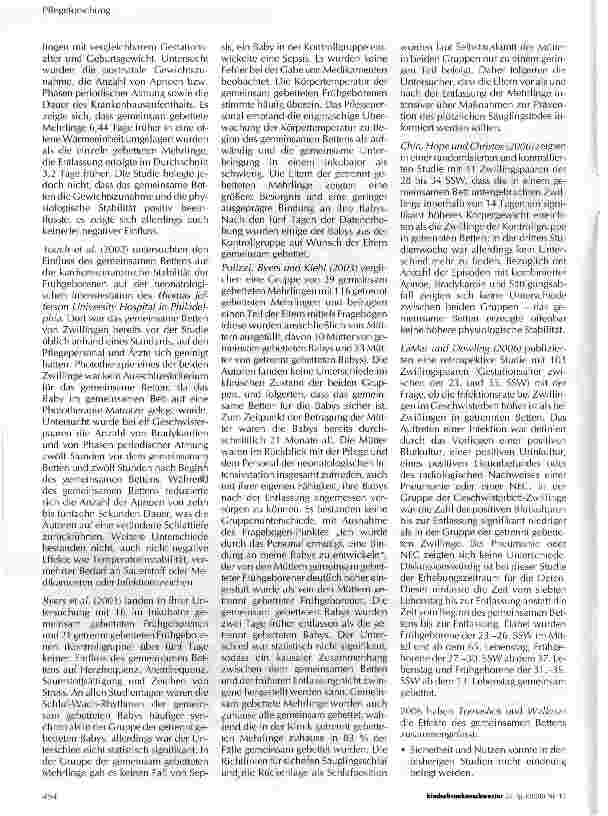 Vorschauseite 2: Das GeschwisterbettNeues aus der Pflegeforschung