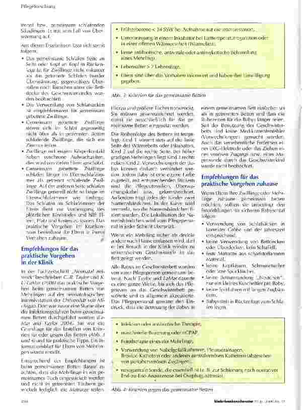 Vorschauseite 4: Das GeschwisterbettNeues aus der Pflegeforschung